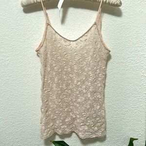 Only Hearts Lace Floral Tank Top in Light Pink